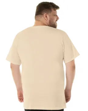 Camiseta Plus Size Masculina de Algodão Areia