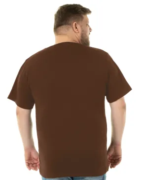 Kit 3 Camisetas Masculinas Plus Size De Algodão Marrom