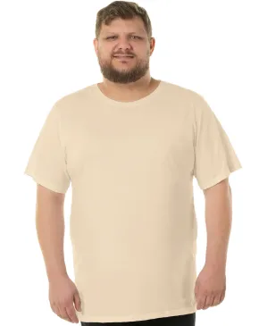 Camiseta Plus Size Masculina de Algodão Areia