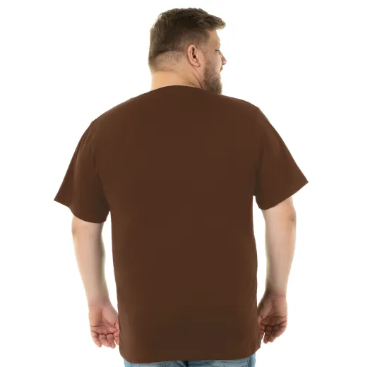 Kit 3 Camisetas Masculinas Plus Size De Algodão Marrom