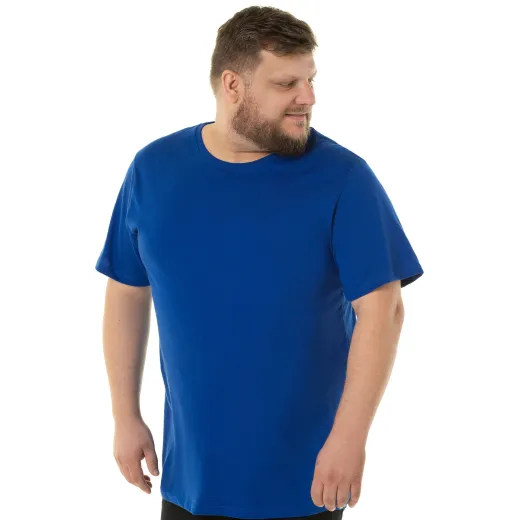 Kit 3 Camisetas Masculinas Plus Size De Algodão Azul Royal