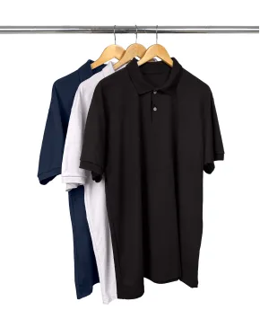 Kit 3 Camisas Polo Piquet Plus Size Masculina 7