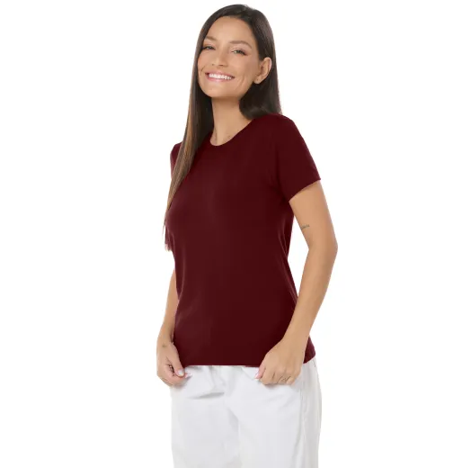 Camiseta Tech Modal Feminina Bordô