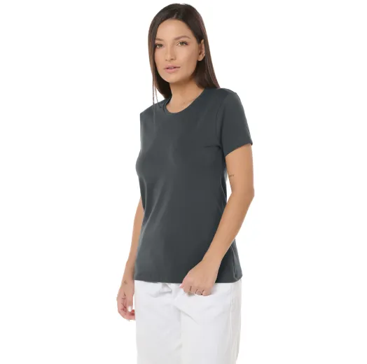 Camiseta Tech Modal Feminina Cinza Chumbo