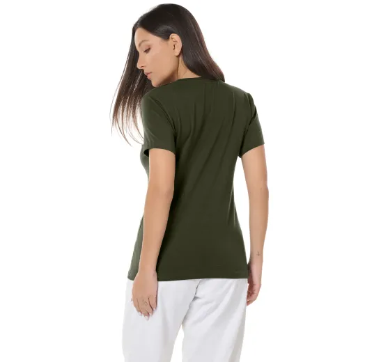 Camiseta Tech Modal Feminina Verde Militar