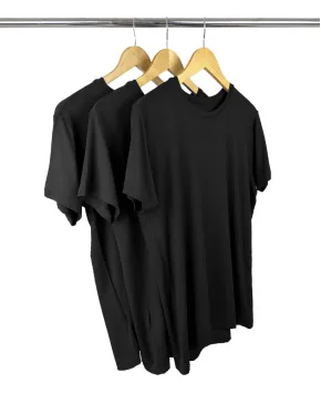 Kit 3 Camisetas Tech Modal Pretas Masculinas