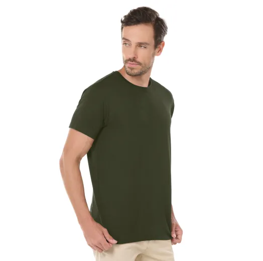 Camiseta Tech Modal Masculina Verde Militar