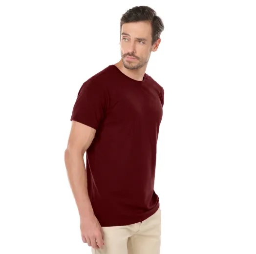 Kit 3 Camisetas Tech Modal Bordô Masculinas