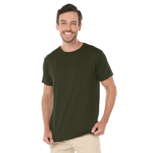 Camiseta Tech Modal Masculina Verde Militar