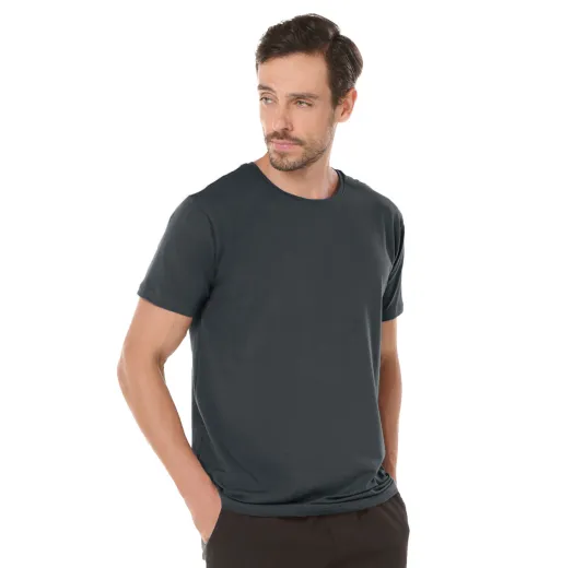 Camiseta Tech Modal Masculina Cinza Chumbo