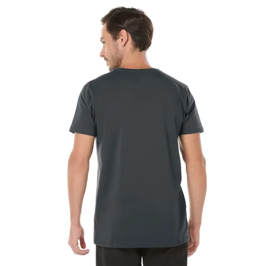 Camiseta Tech Modal Masculina Cinza Chumbo