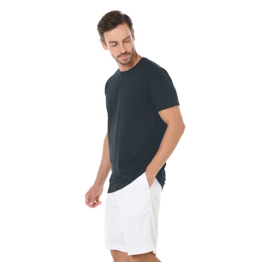 Camiseta Tech Modal Masculina Azul Marinho