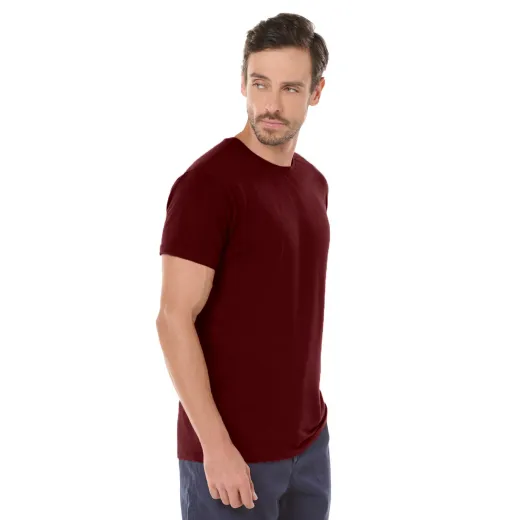 Kit 3 Camisetas Tech Modal Bordô Masculinas