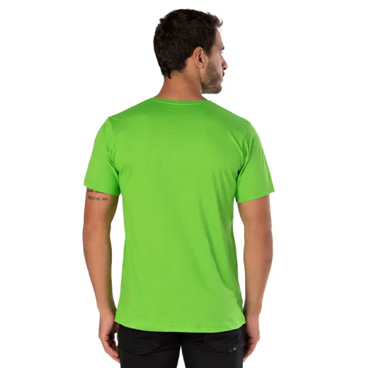T-shirt com estampa à frente e atrás - Verde