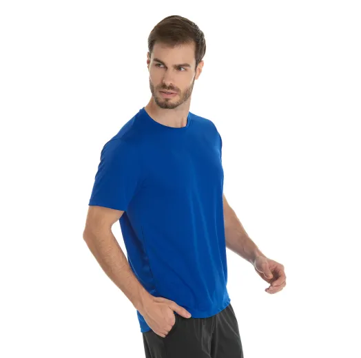 KIT 5 Camisetas Dry Fit Azul Royal Proteção UV 30+