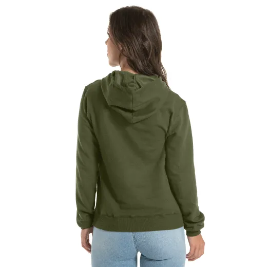 Moletom Canguru com Capuz Feminino Verde Militar