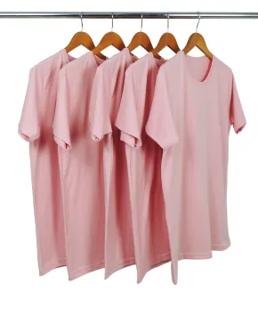 Kit 5 Camisetas Comfort Mescla Rosa Claro