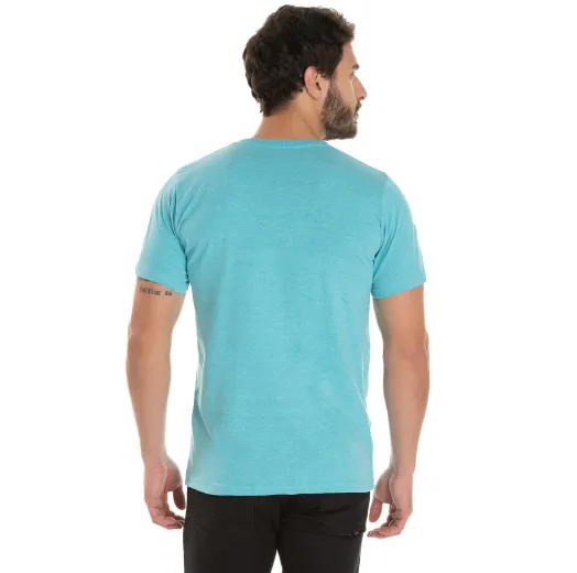 Kit 5 Camisetas Comfort Mescla Azul Turquesa