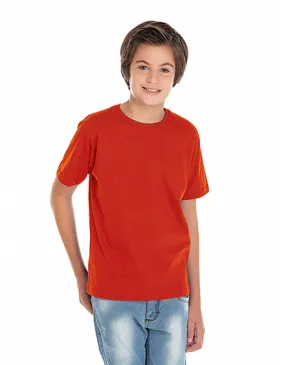 Kit 5 Camisetas Juvenil de Algodão Penteado Vermelha