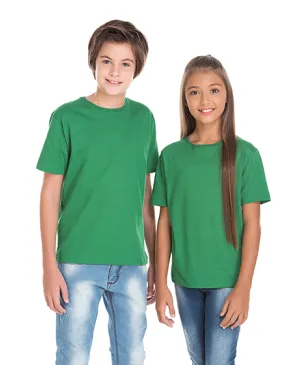 Kit 5 Camisetas Juvenil de Algodão Penteado Verde Bandeira