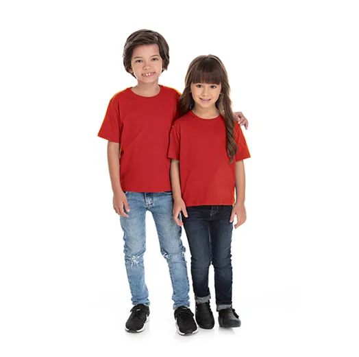 Kit 5 Camisetas Infantil de Algodão Penteado 4