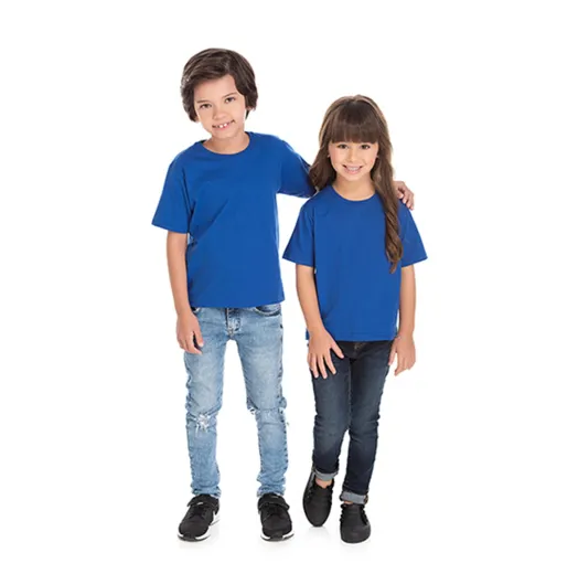 Kit 5 Camisetas Infantil de Algodão Penteado 4