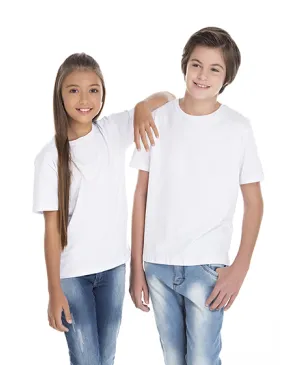 Camiseta Juvenil de Poliéster / Sublimática Branca