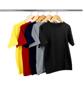 Kit 5 Camisetas Juvenil de Algodão Penteado 2