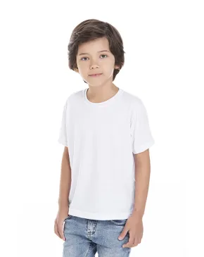 Camiseta Infantil de Poliéster / Sublimática Branca
