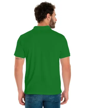 KIT 5 Camisas Polo Piquet Masculina Verde Bandeira