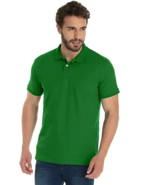 KIT 5 Camisas Polo Piquet Masculina Verde Bandeira