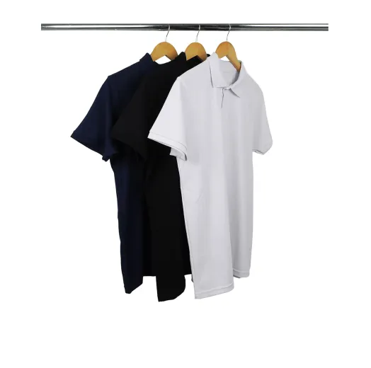 Kit 3 Camisas Polo Piquet Masculinas 13