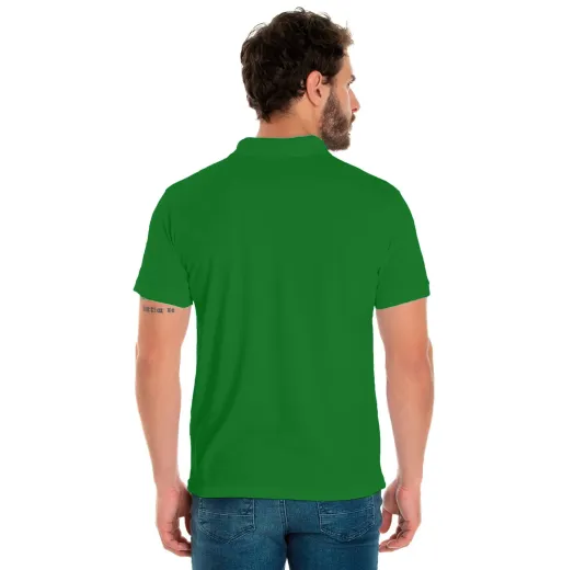 KIT 5 Camisas Polo Piquet Masculina Verde Bandeira