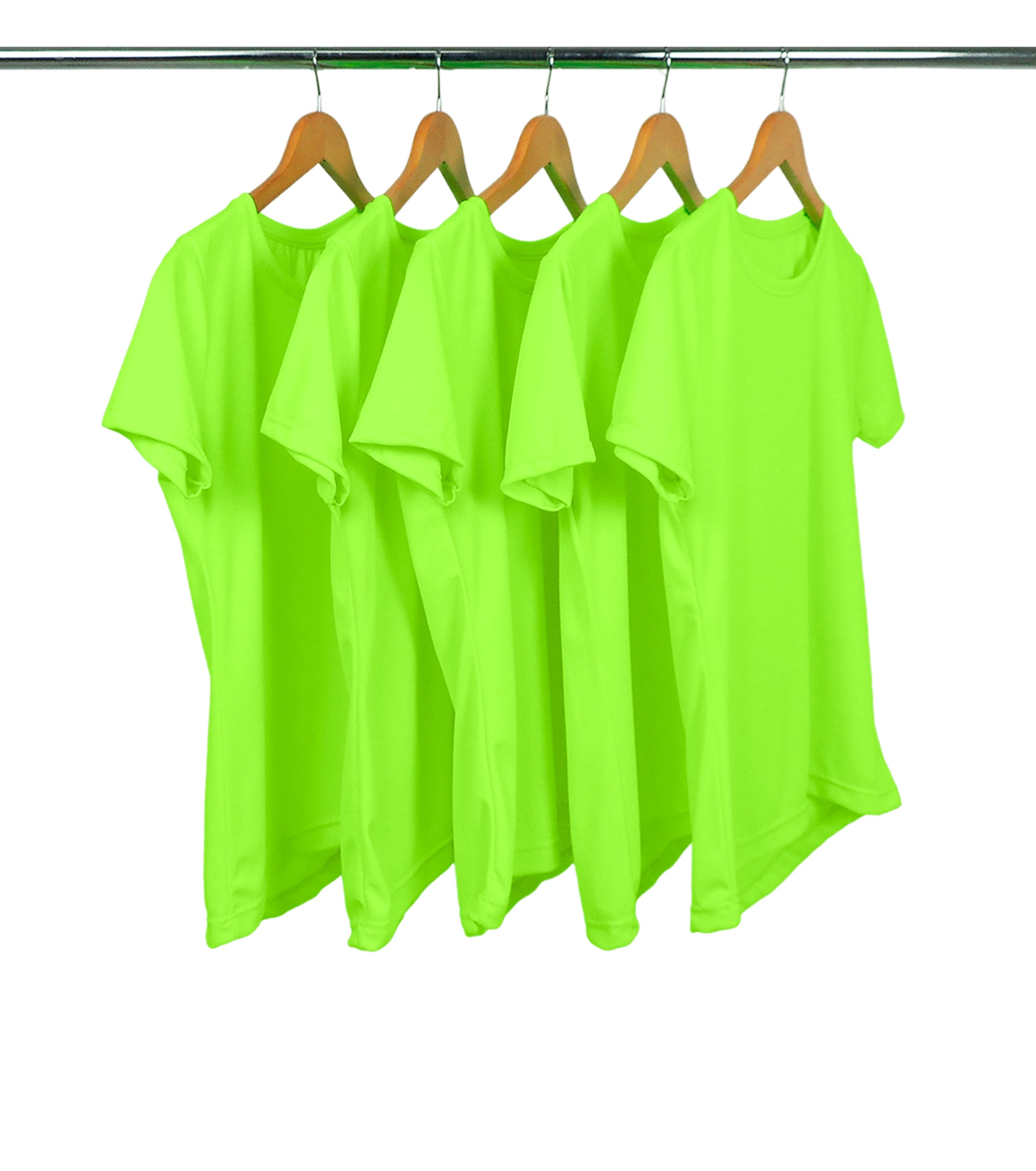 KIT 5 Camisetas Femininas Dry Fit Verde Fluorescente Proteção UV 30+ - Loja  Mirante